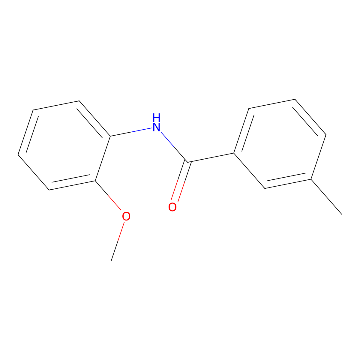 N-(2-methoxyphenyl)-3-methylbenzamide molecular structure, CAS 124411-43-4