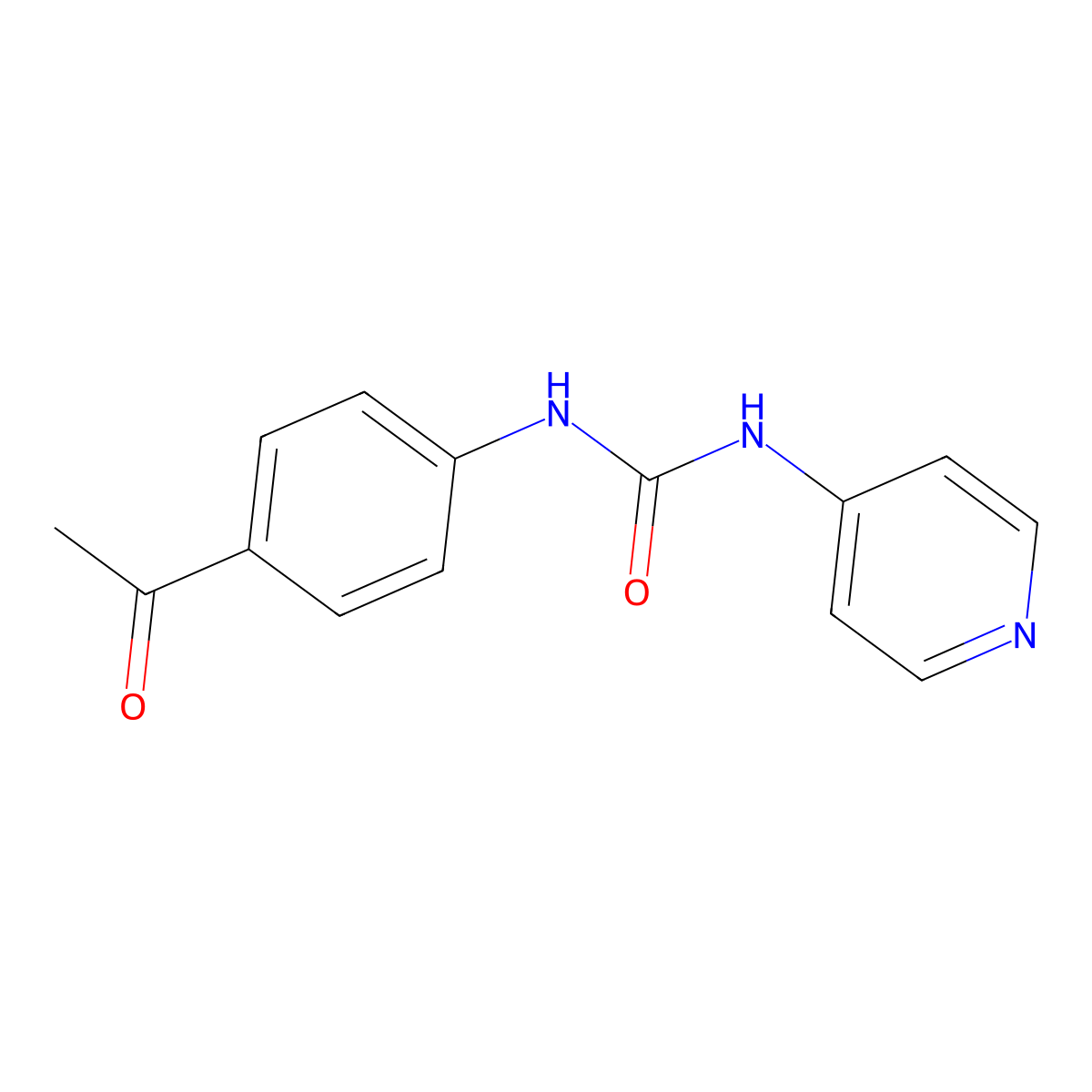 1-(4-Acetylphenyl)-3-pyridin-4-ylurea molecular structure, CAS 124420-91-3