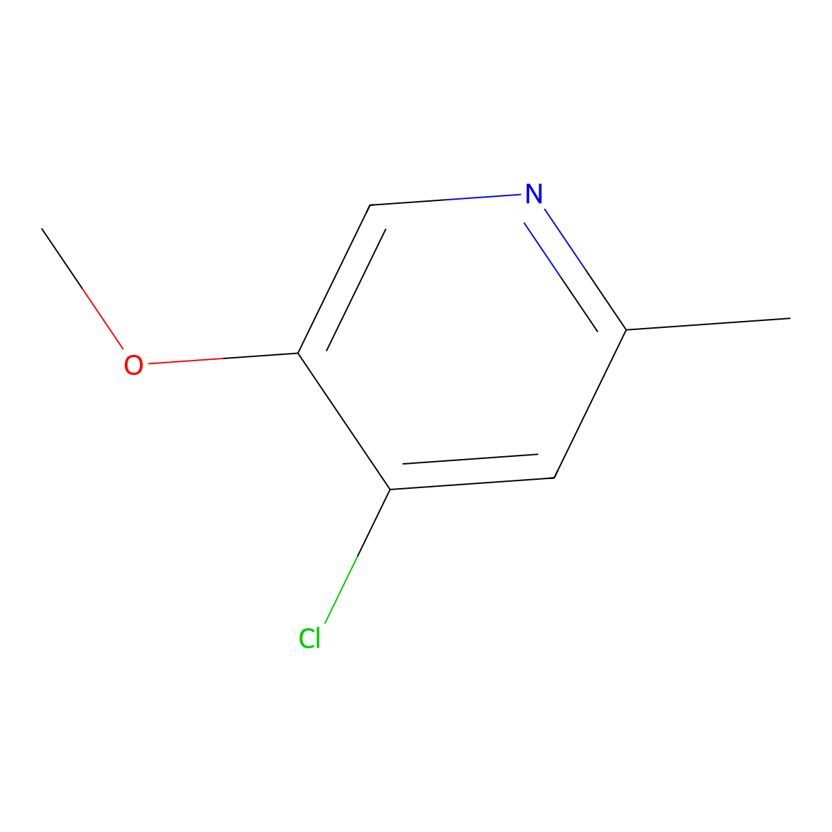 4-Chloro-5-methoxy-2-methylpyridine molecular structure, CAS 124425-85-0
