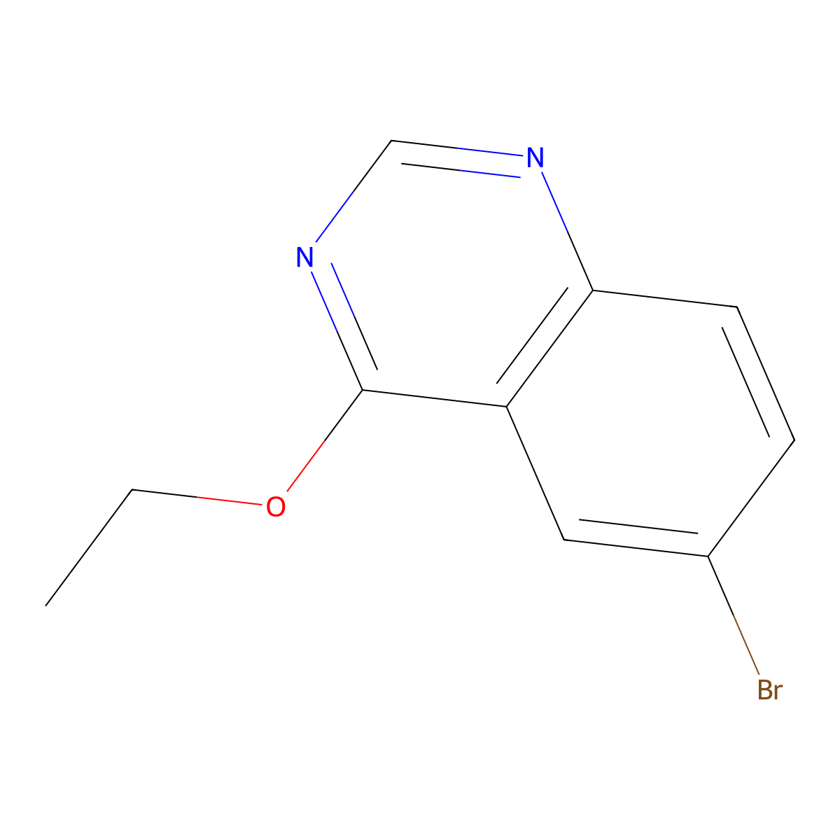 6-Bromo-4-ethoxyquinazoline molecular structure, CAS 124429-25-0