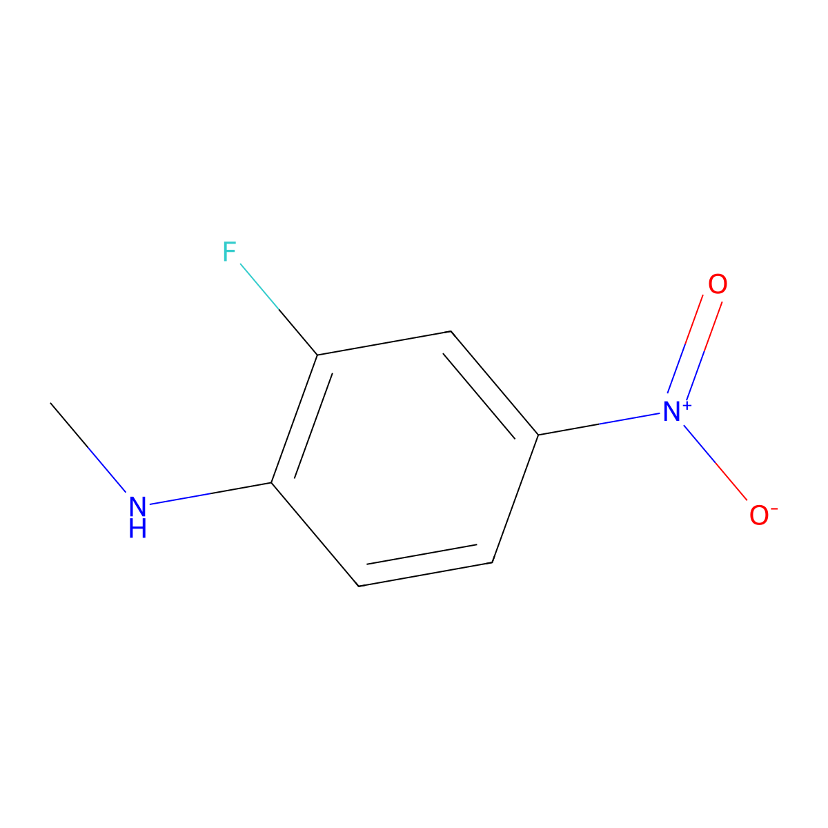 2-fluoro-N-methyl-4-nitroaniline molecular structure, CAS 124431-92-1