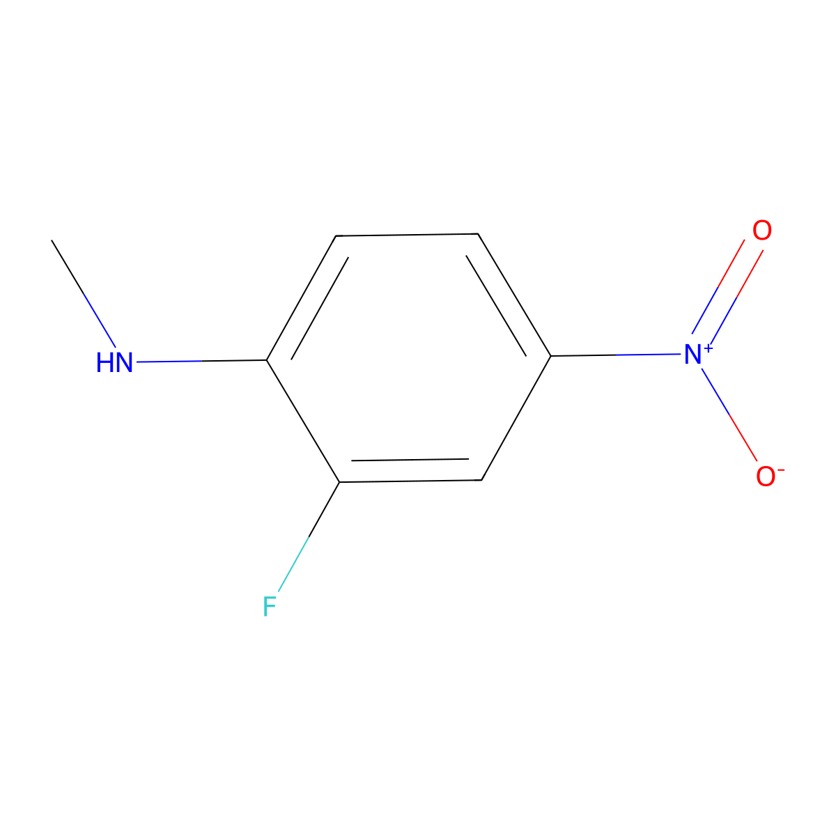 2-fluoro-N-methyl-4-nitroaniline molecular structure, CAS 124431-92-1
