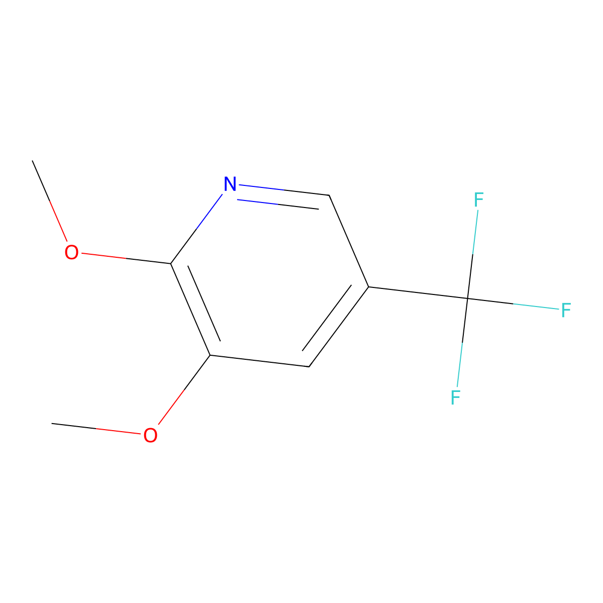 2,3-Dimethoxy-5-(trifluoromethyl)pyridine molecular structure, CAS 124432-61-7