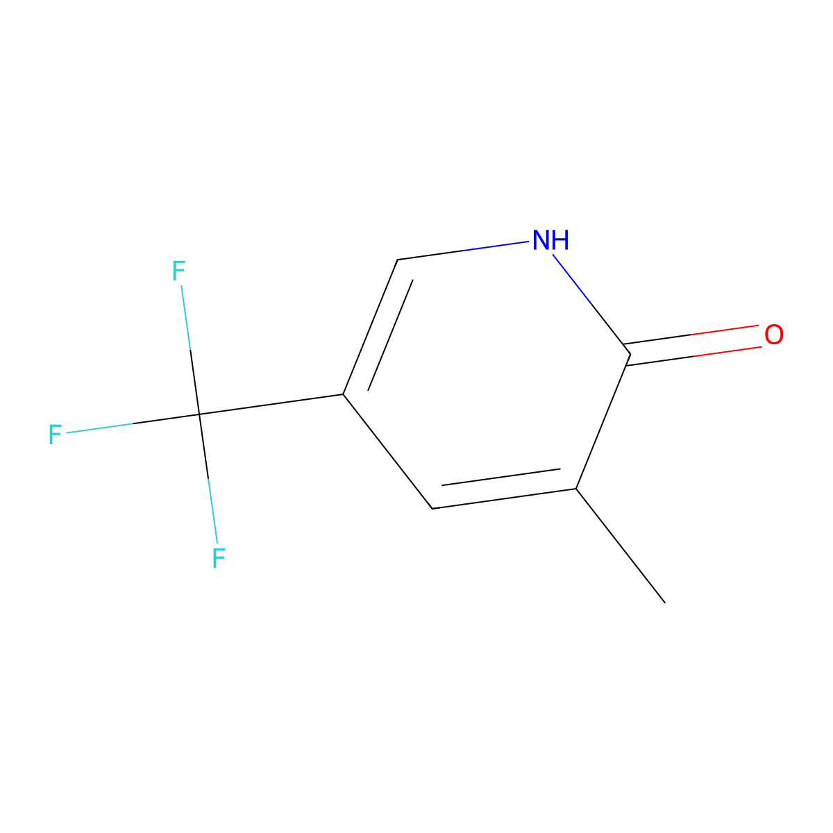 3-Methyl-5-(trifluoromethyl)pyridin-2(1H)-one molecular structure, CAS 124432-65-1