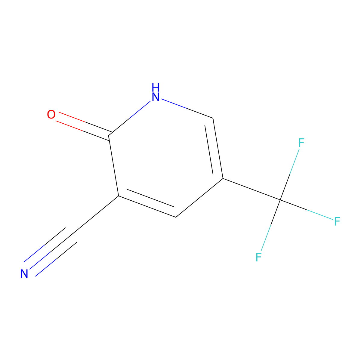 2-Hydroxy-5-(trifluoromethyl)nicotinonitrile molecular structure, CAS 124432-69-5