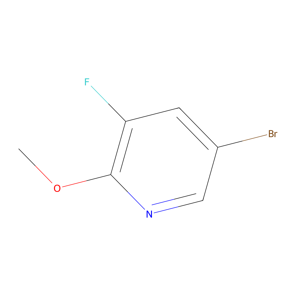 5-Bromo-3-fluoro-2-methoxypyridine molecular structure, CAS 124432-70-8