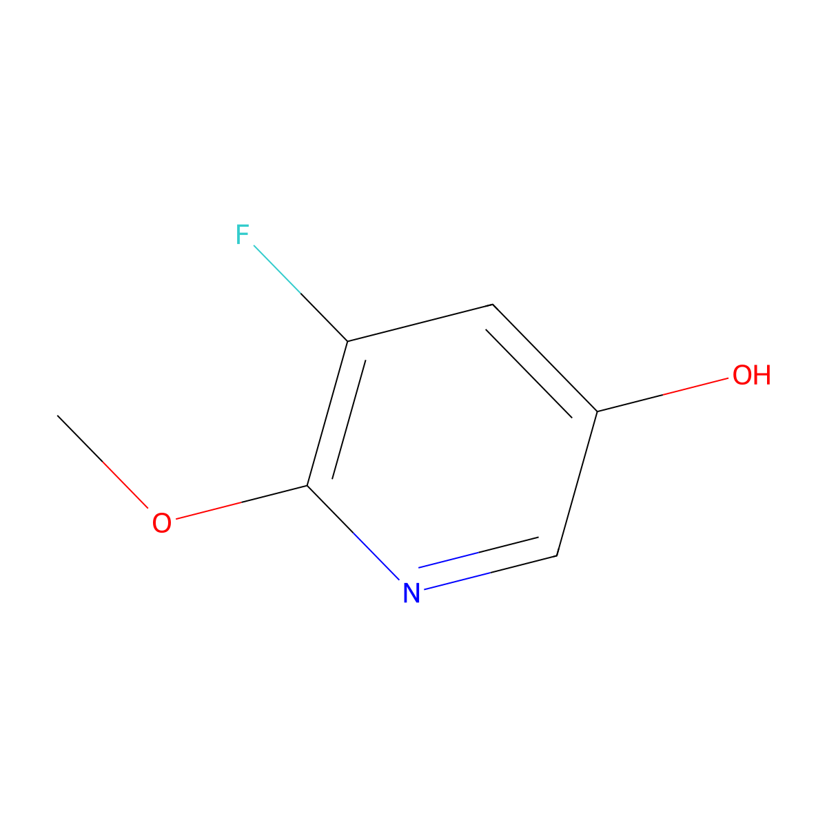 5-Fluoro-6-methoxypyridin-3-ol molecular structure, CAS 124432-71-9