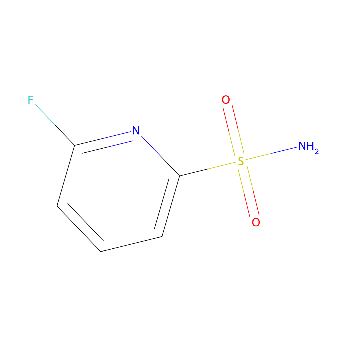 6-Fluoropyridine-2-sulfonamide molecular structure, CAS 124433-70-1