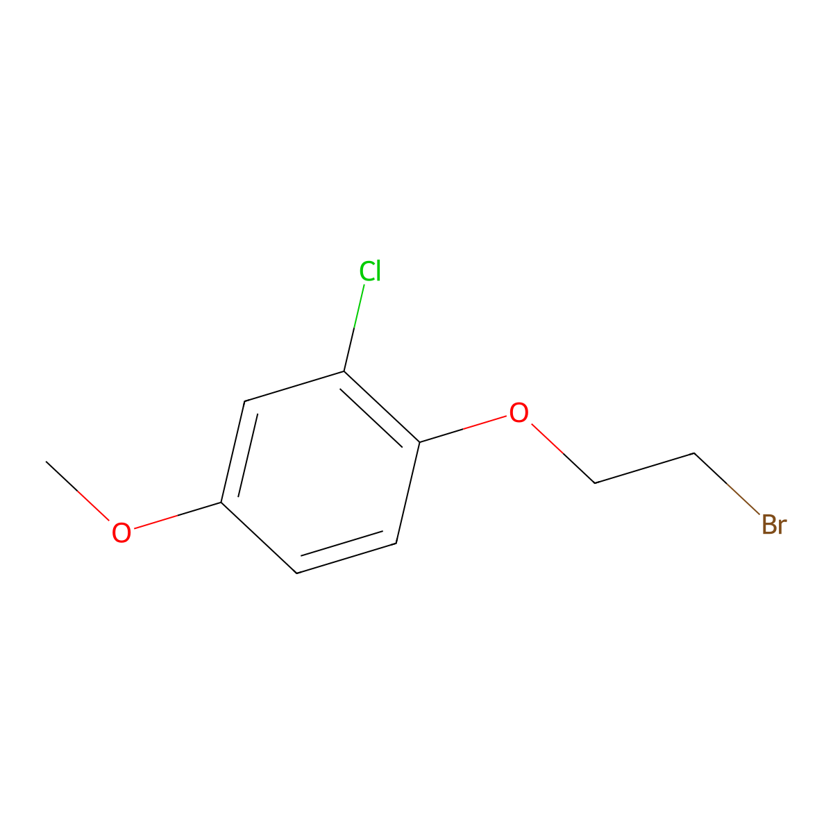 1-(2-Bromoethoxy)-2-chloro-4-methoxybenzene molecular structure, CAS 124438-12-6