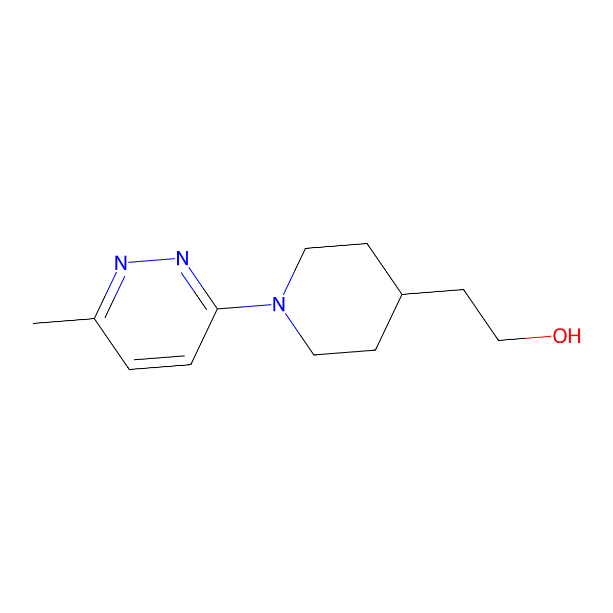2-(1-(6-Methylpyridazin-3-YL)piperidin-4-YL)ethanol molecular structure, CAS 124438-51-3
