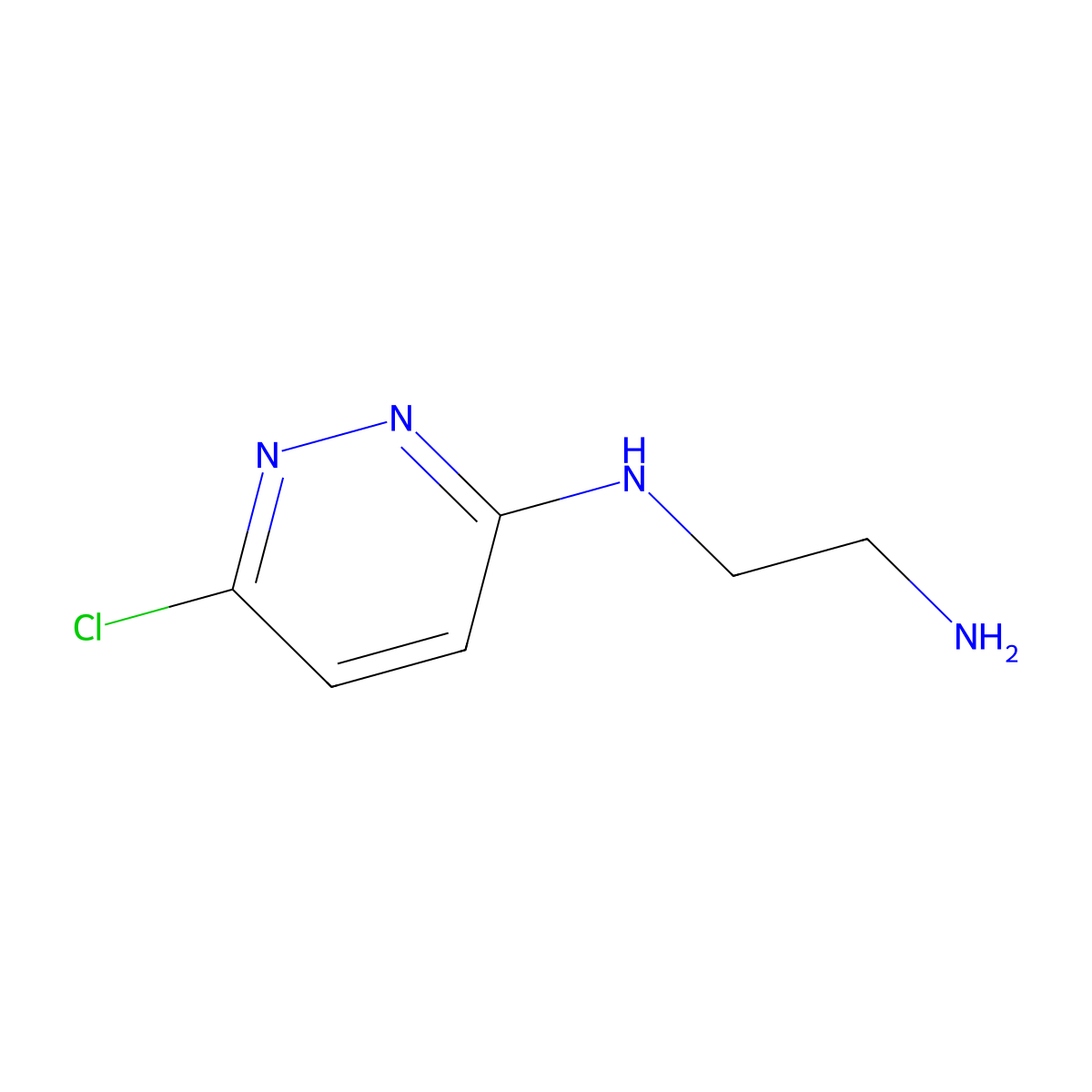 N1-(6-chloropyridazin-3-yl)ethane-1,2-diamine molecular structure, CAS 124438-58-0