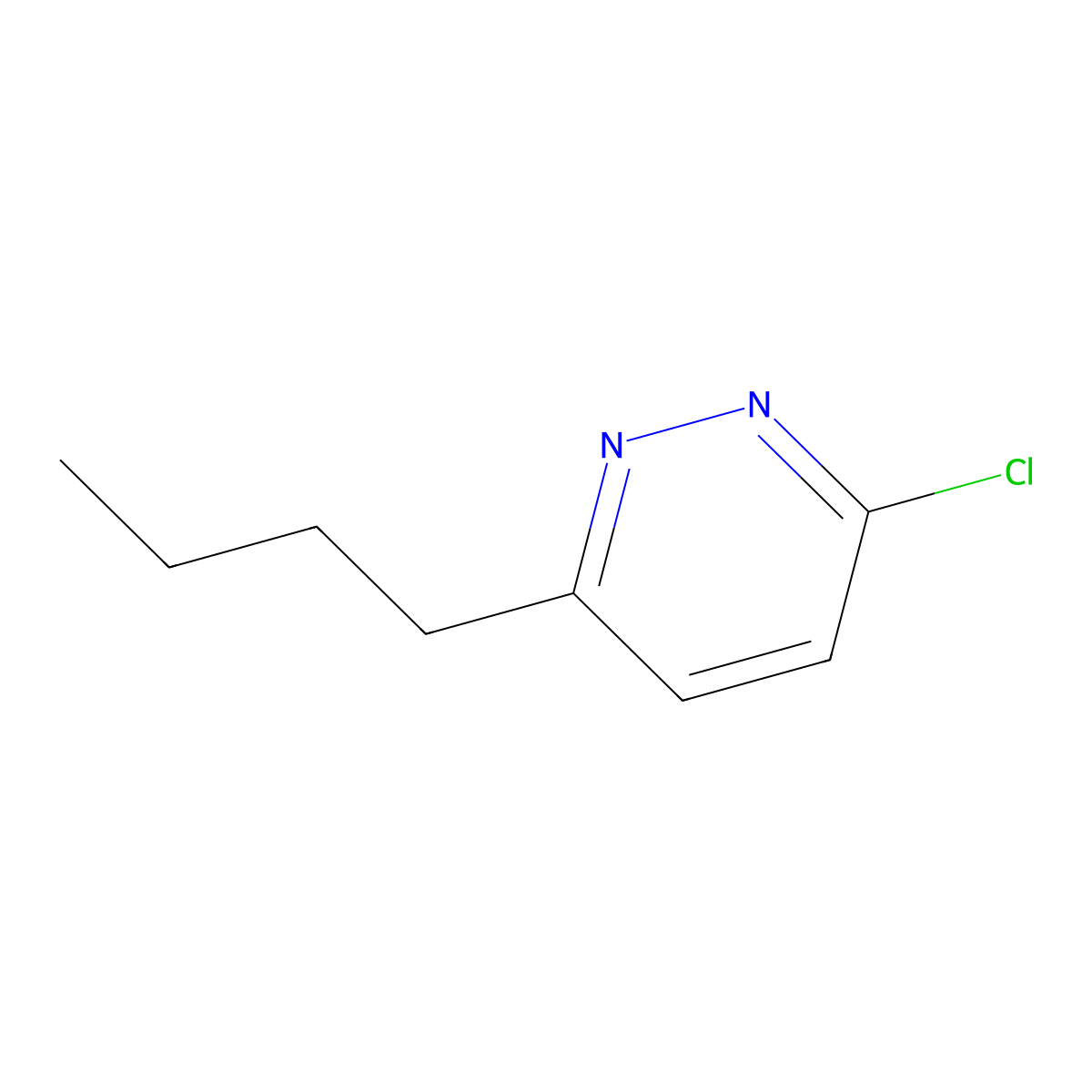 3-Butyl-6-chloropyridazine molecular structure, CAS 124438-76-2