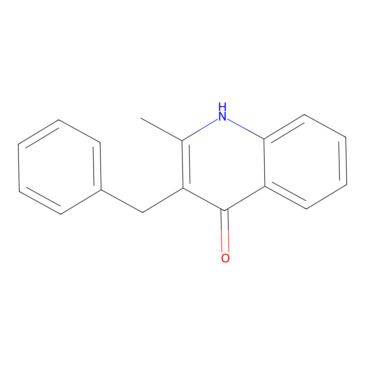 3-Benzyl-2-methylquinolin-4(1H)-one molecular structure, CAS 124443-78-3