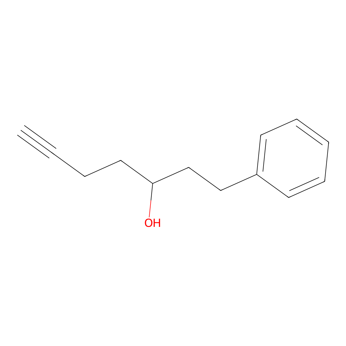 1-Phenylhept-6-yn-3-ol molecular structure, CAS 1244479-56-8