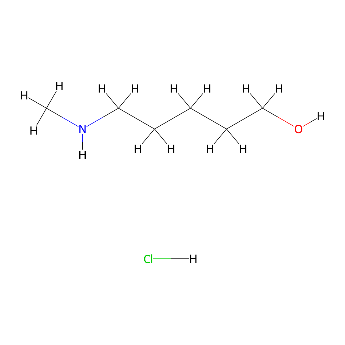5-(Methylamino)pentan-1-ol hydrochloride molecular structure, CAS 124455-58-9
