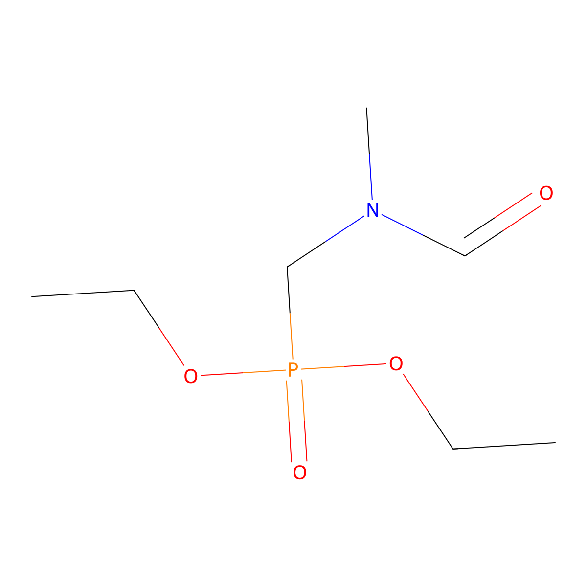 Diethyl P-[(formylmethylamino)methyl]phosphonate molecular structure, CAS 124456-20-8