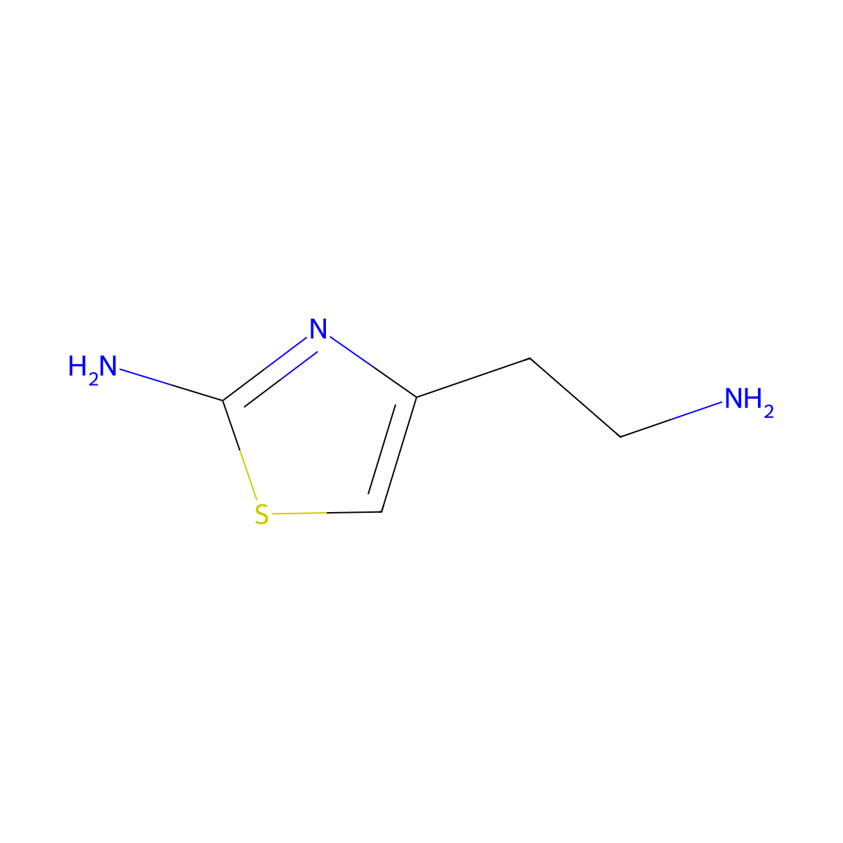4-(2-Aminoethyl)-1,3-thiazol-2-amine molecular structure, CAS 124458-10-2