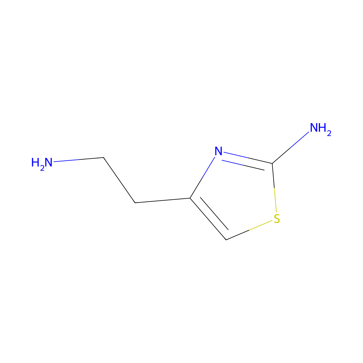 4-(2-Aminoethyl)-1,3-thiazol-2-amine molecular structure, CAS 124458-10-2