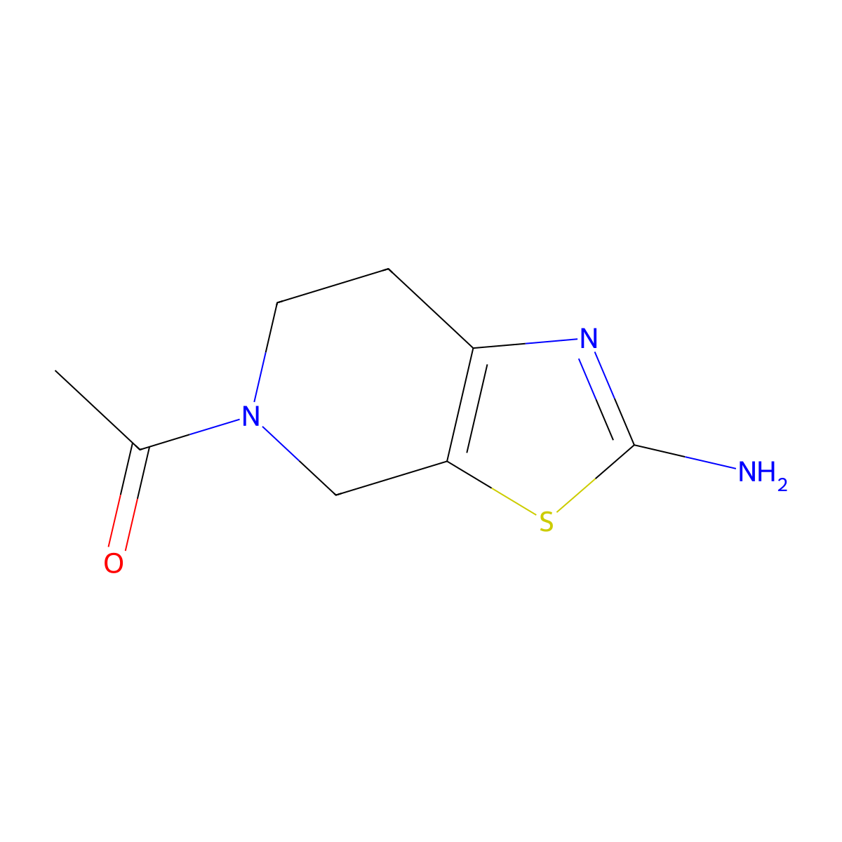 1-(2-Amino-6,7-dihydro-4H-thiazolo[5,4-c]pyridin-5-yl)-ethanone molecular structure, CAS 124458-11-3