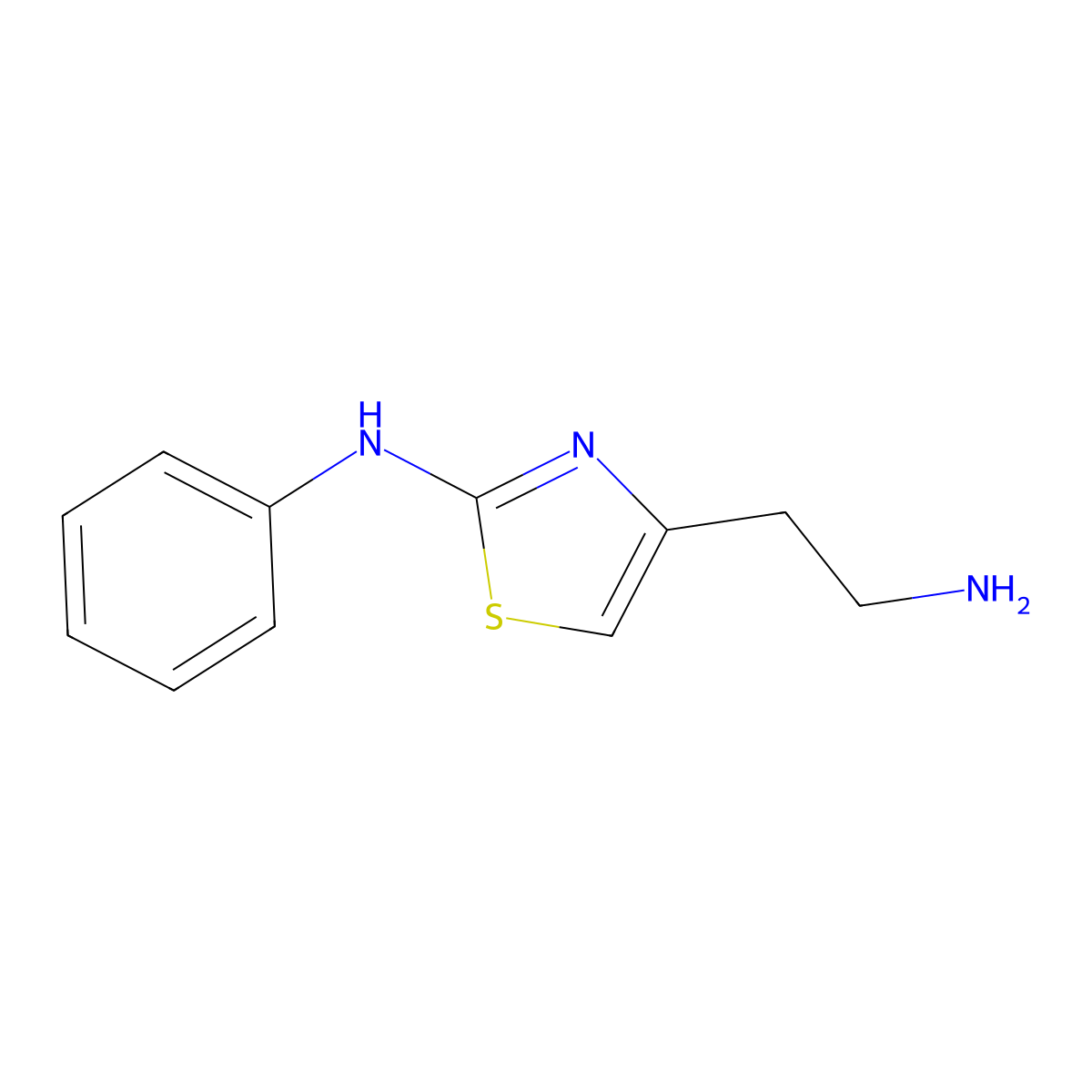 2-Anilino-4-(2-aminoethyl)thiazole molecular structure, CAS 124458-17-9