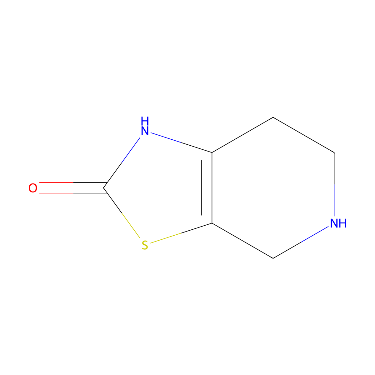 4,5,6,7-Tetrahydrothiazolo[5,4-c]pyridin-2(1H)-one molecular structure, CAS 124458-28-2