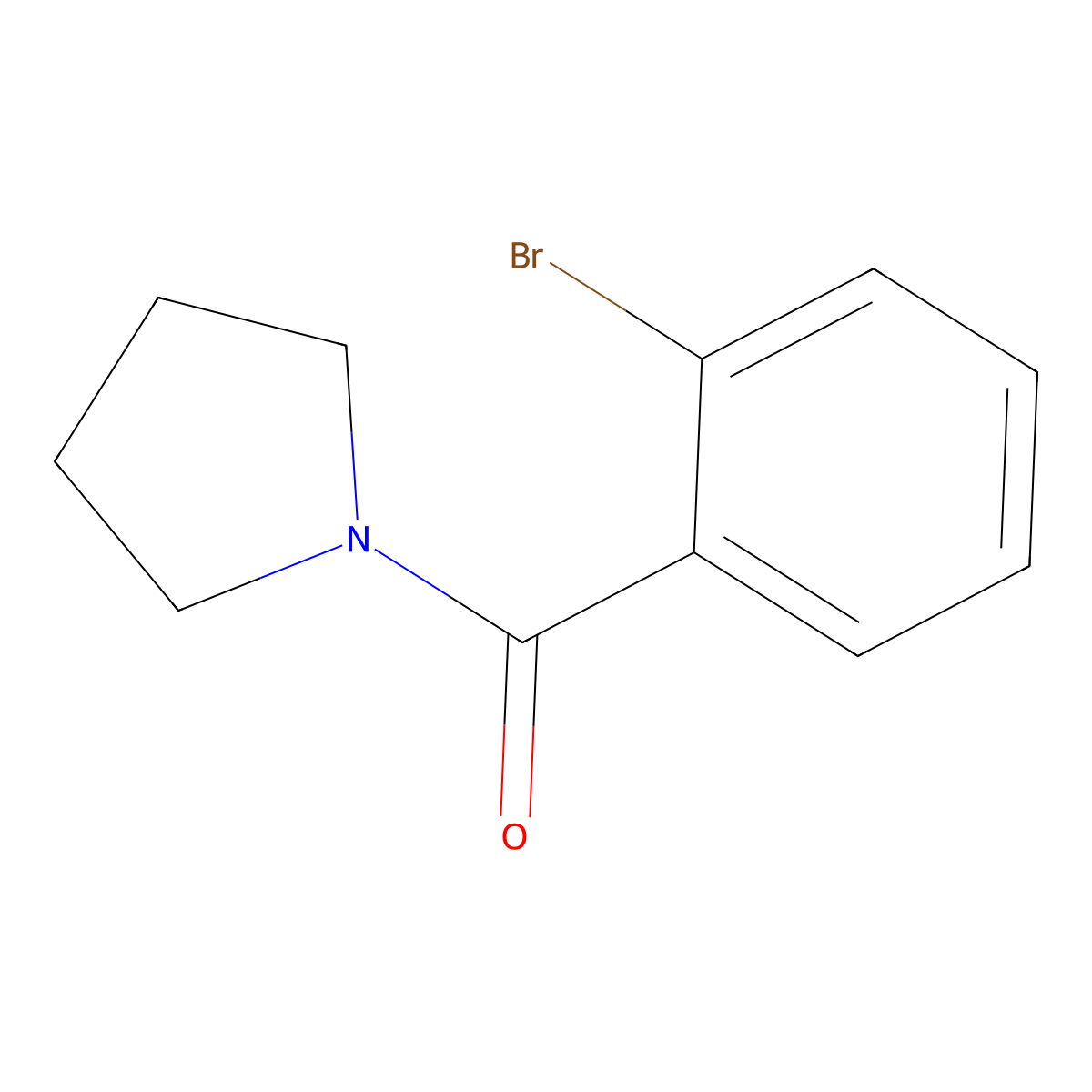 1-(Pyrrolidin-1-ylcarbonyl)-2-bromobenzene molecular structure, CAS 124461-27-4