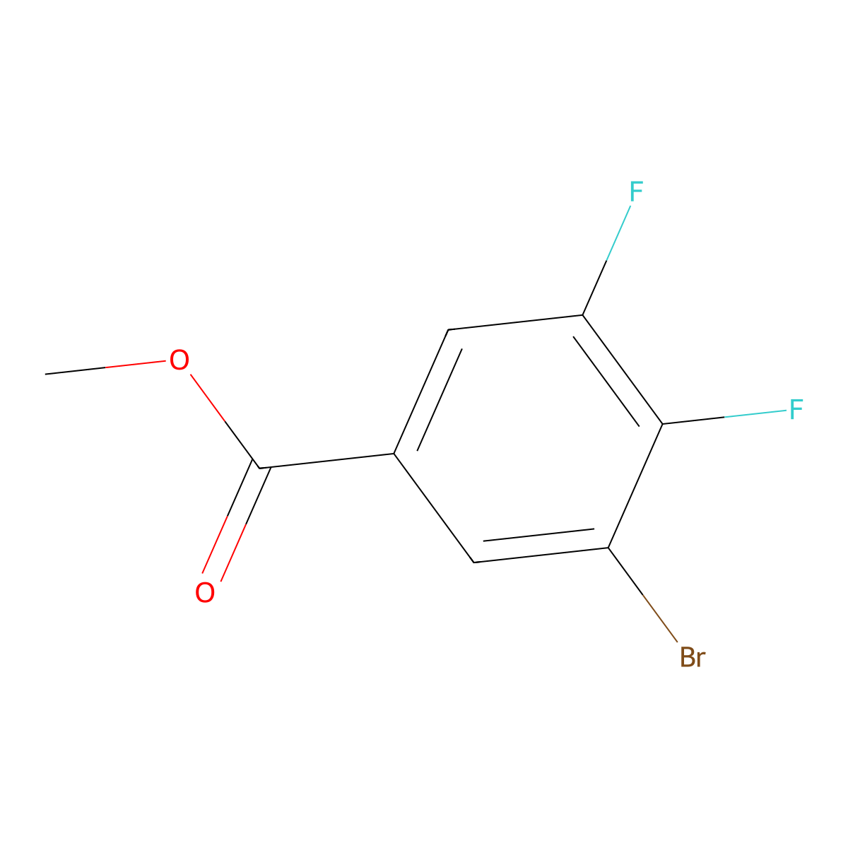 Methyl 3-bromo-4,5-difluorobenzoate molecular structure, CAS 1244642-70-3