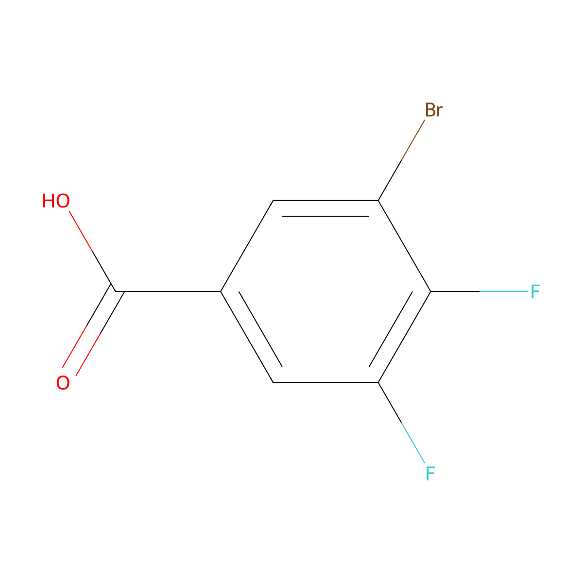 3-Bromo-4,5-difluorobenzoic acid molecular structure, CAS 1244642-73-6