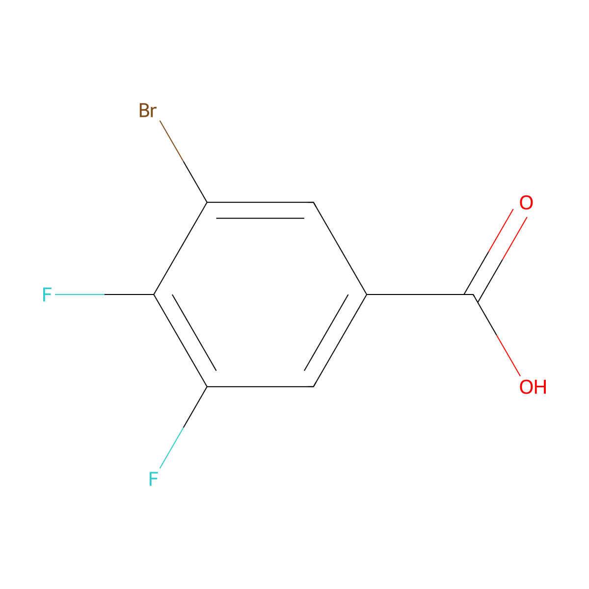 3-Bromo-4,5-difluorobenzoic acid molecular structure, CAS 1244642-73-6