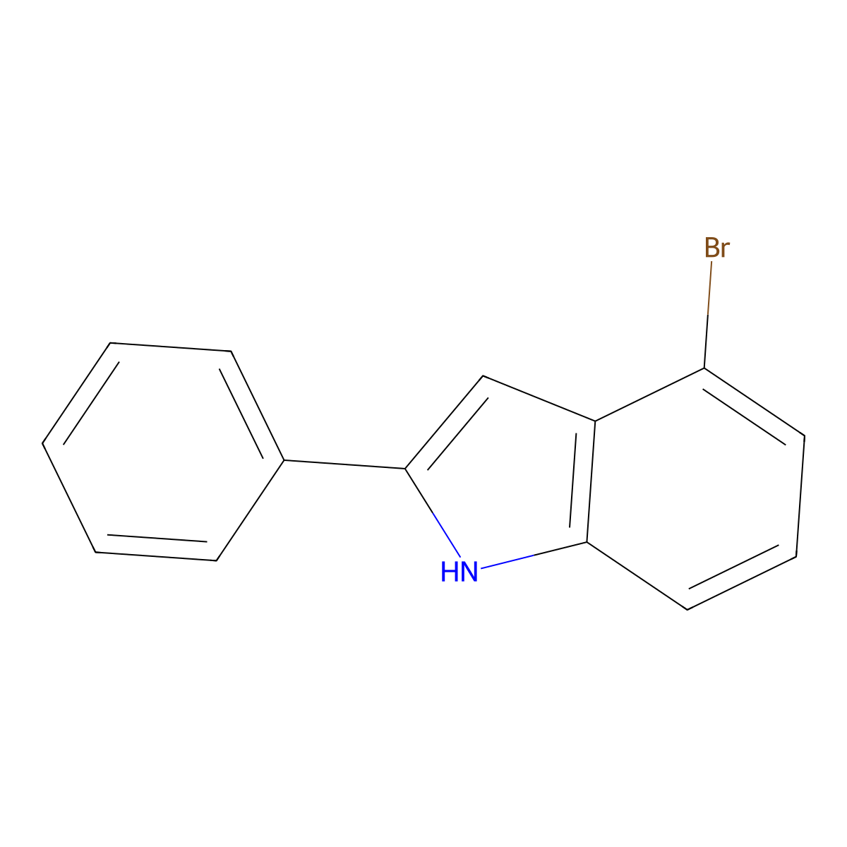 4-bromo-2-phenyl-1H-indole molecular structure, CAS 1244651-87-3