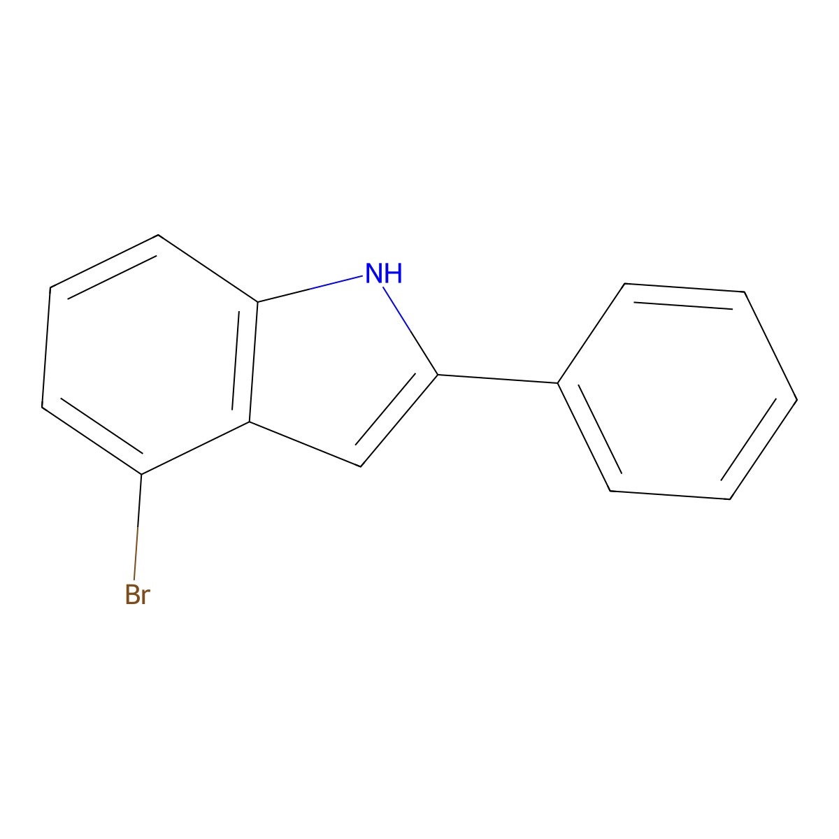 4-bromo-2-phenyl-1H-indole molecular structure, CAS 1244651-87-3