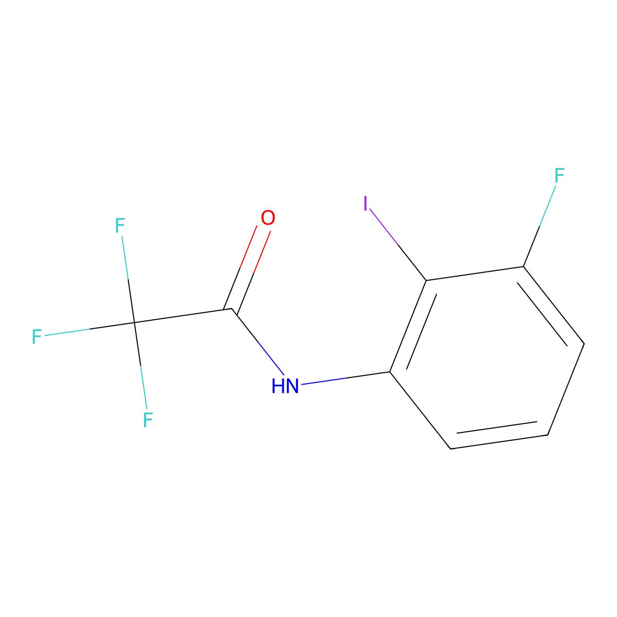 2,2,2-Trifluoro-N-(3-fluoro-2-iodophenyl)acetamide molecular structure, CAS 1244652-16-1