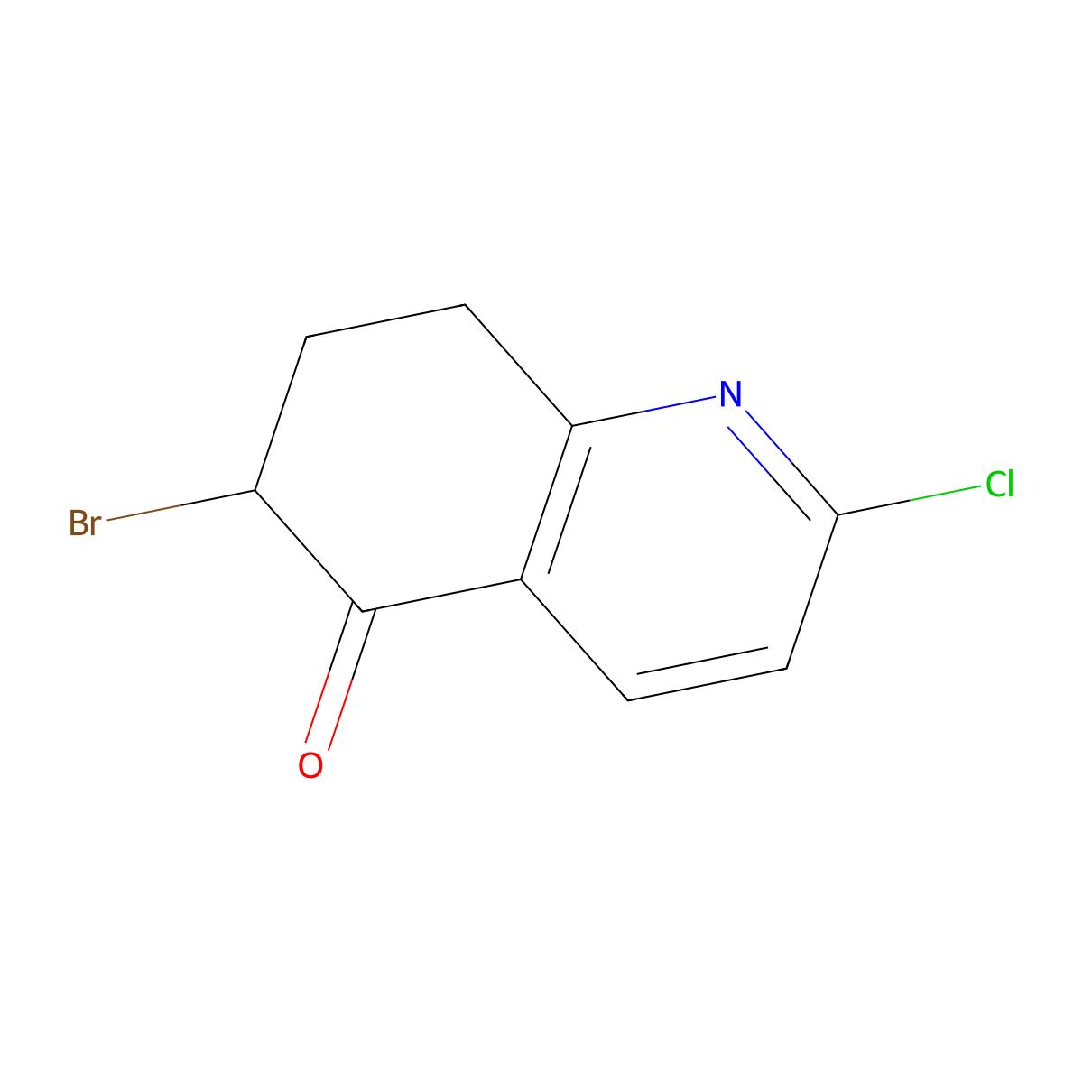 2-Chloro-6-bromo-7,8-dihydro-5-quinolinone molecular structure, CAS 124467-37-4