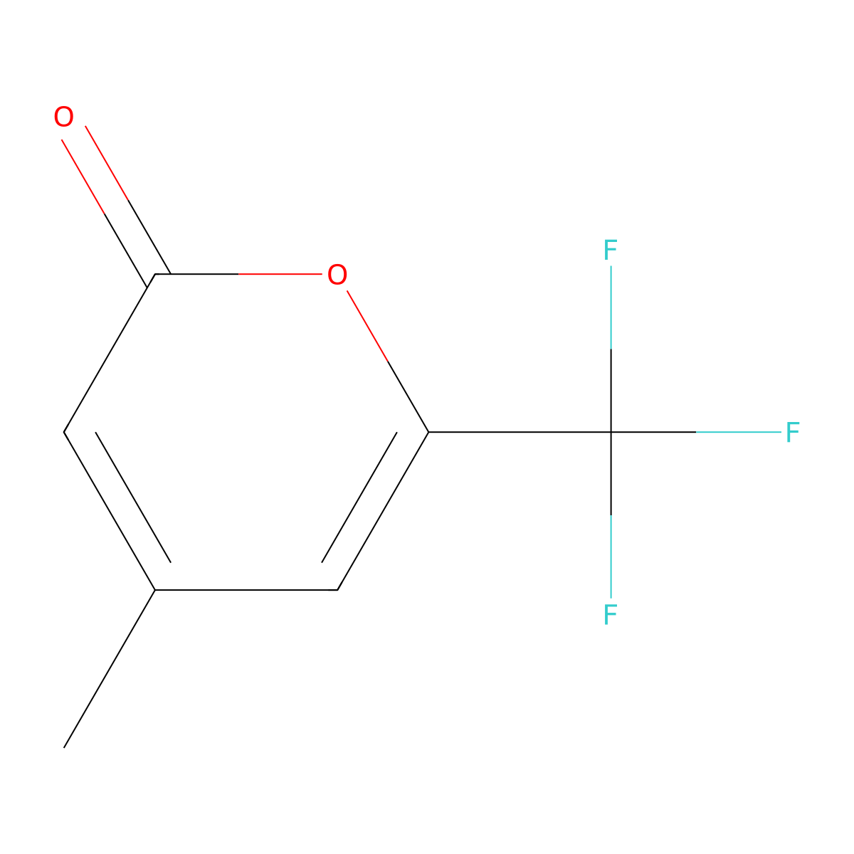4-Methyl-6-(trifluoromethyl)-2H-pyran-2-one molecular structure, CAS 1244713-22-1