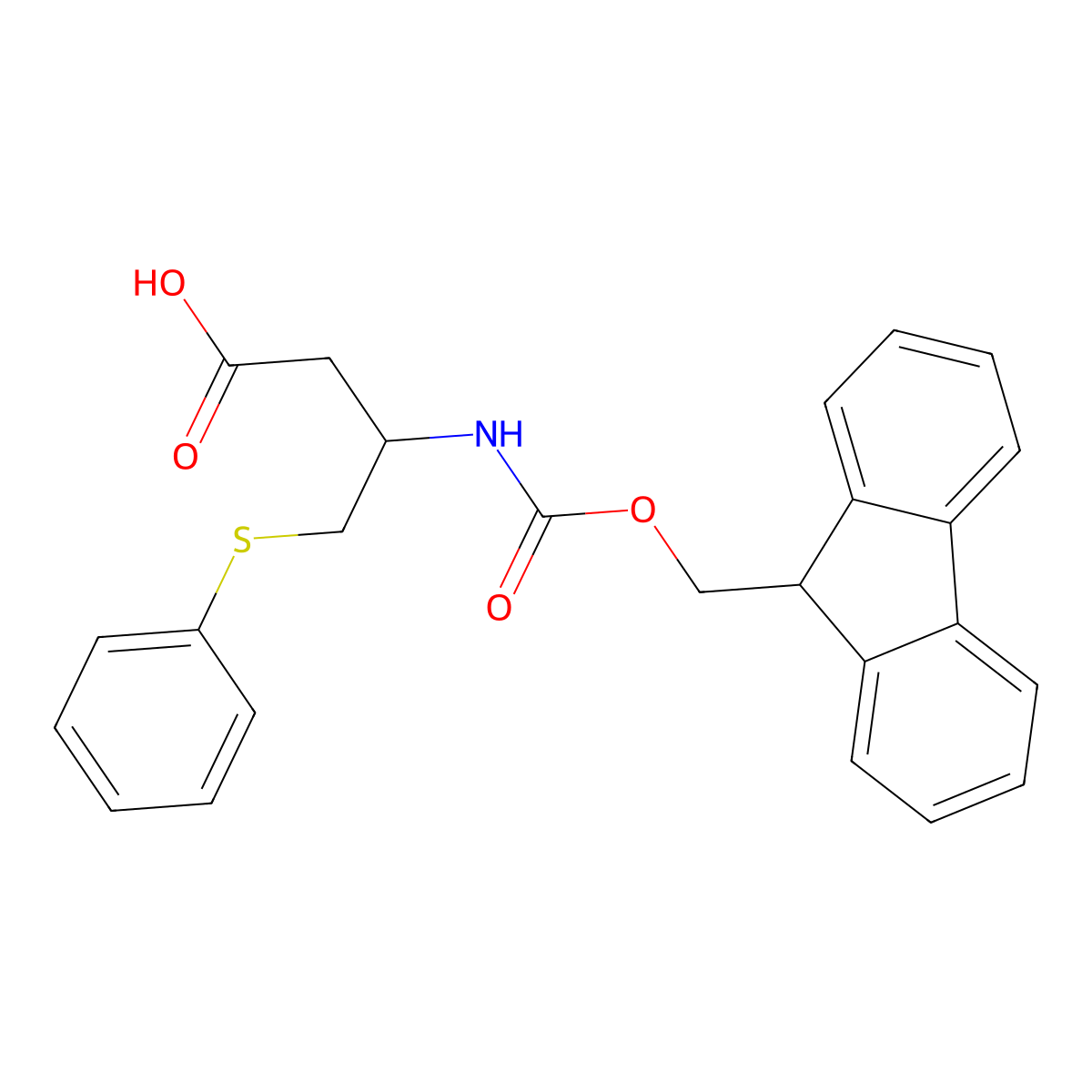 (R)-N-Fmoc-3-amino-4-(phenylthio)butanoic acid molecular structure, CAS 1244724-97-7