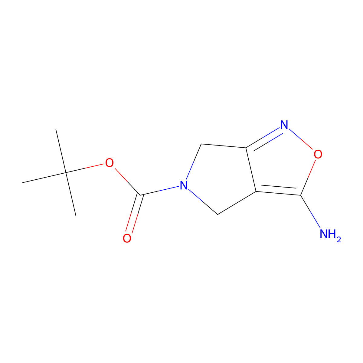 tert-butyl3-amino-4H,5H,6H-pyrrolo[3,4-c][1,2]oxazole-5-carboxylate molecular structure, CAS 1244771-94-5