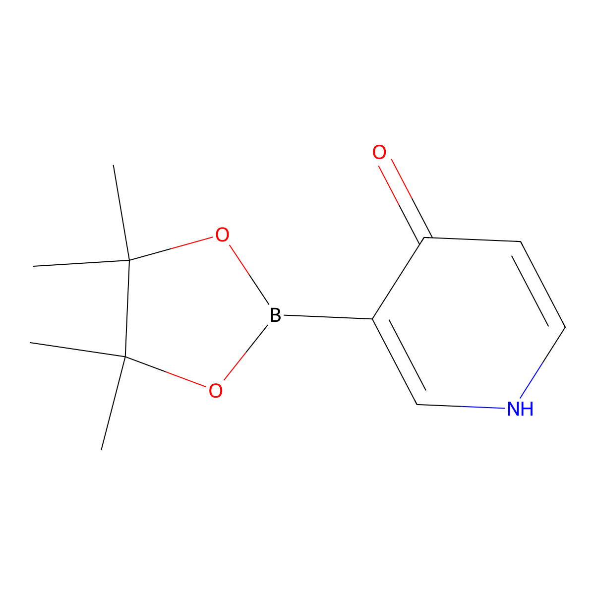 3-(4,4,5,5-Tetramethyl-1,3,2-dioxaborolan-2-yl)pyridin-4-ol molecular structure, CAS 1244772-69-7