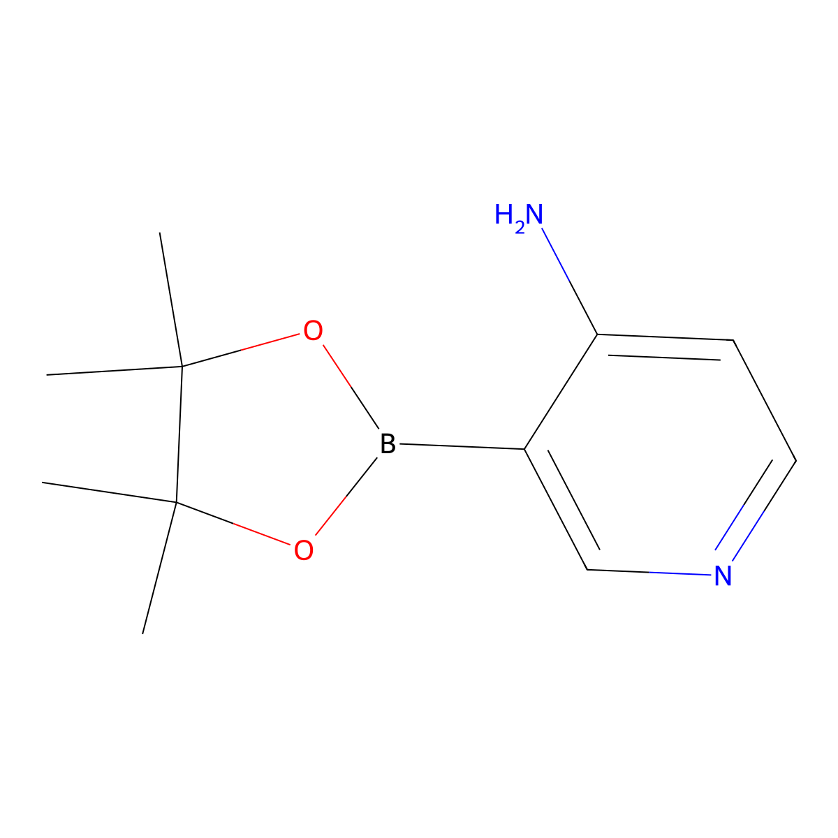 3-(4,4,5,5-Tetramethyl-1,3,2-dioxaborolan-2-YL)pyridin-4-amine molecular structure, CAS 1244772-70-0