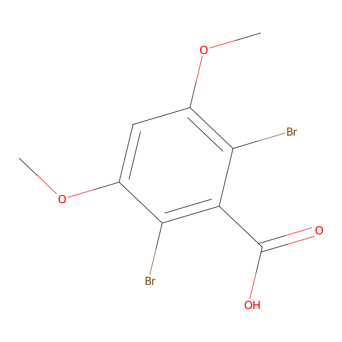 2,6-Dibromo-3,5-dimethoxybenzoic acid molecular structure, CAS 124480-97-3
