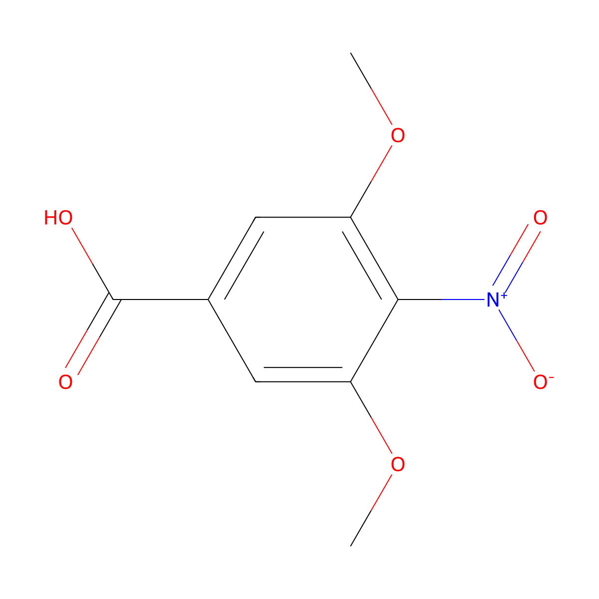 3,5-Dimethoxy-4-nitrobenzoic acid molecular structure, CAS 124480-98-4