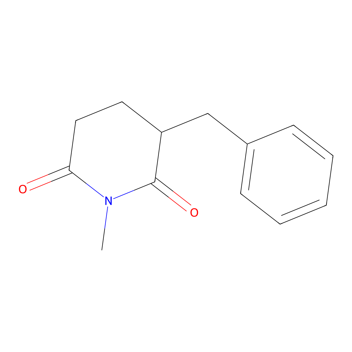 3-Benzyl-1-methylpiperidine-2,6-dione molecular structure, CAS 124482-68-4