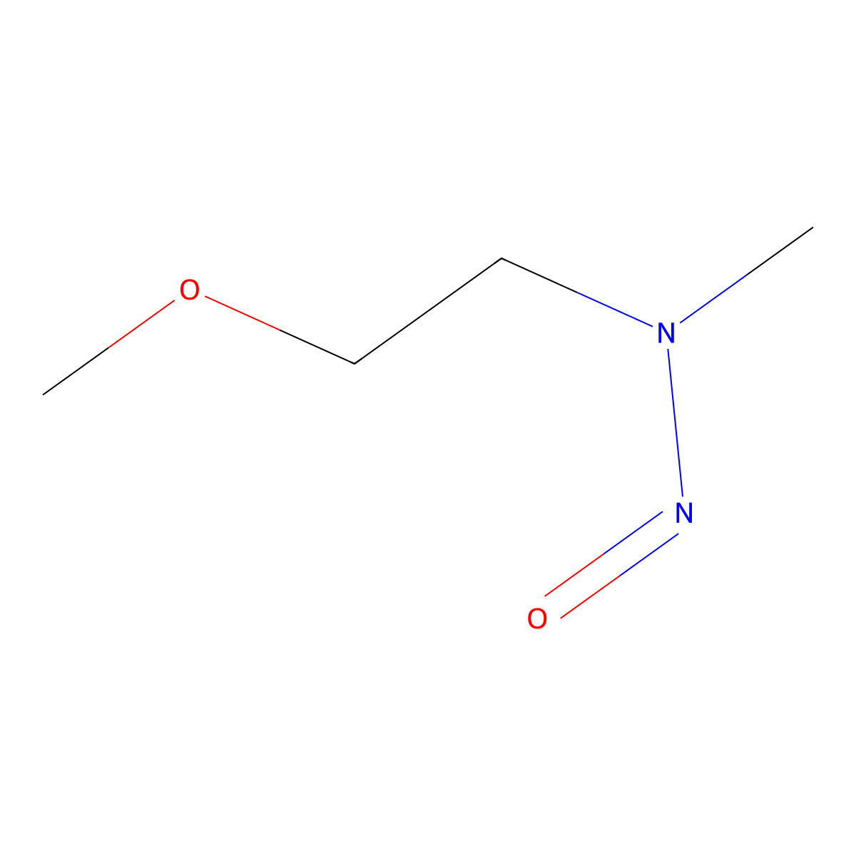 (2-Methoxyethyl)(methyl)nitrosoamine molecular structure, CAS 124485-85-4