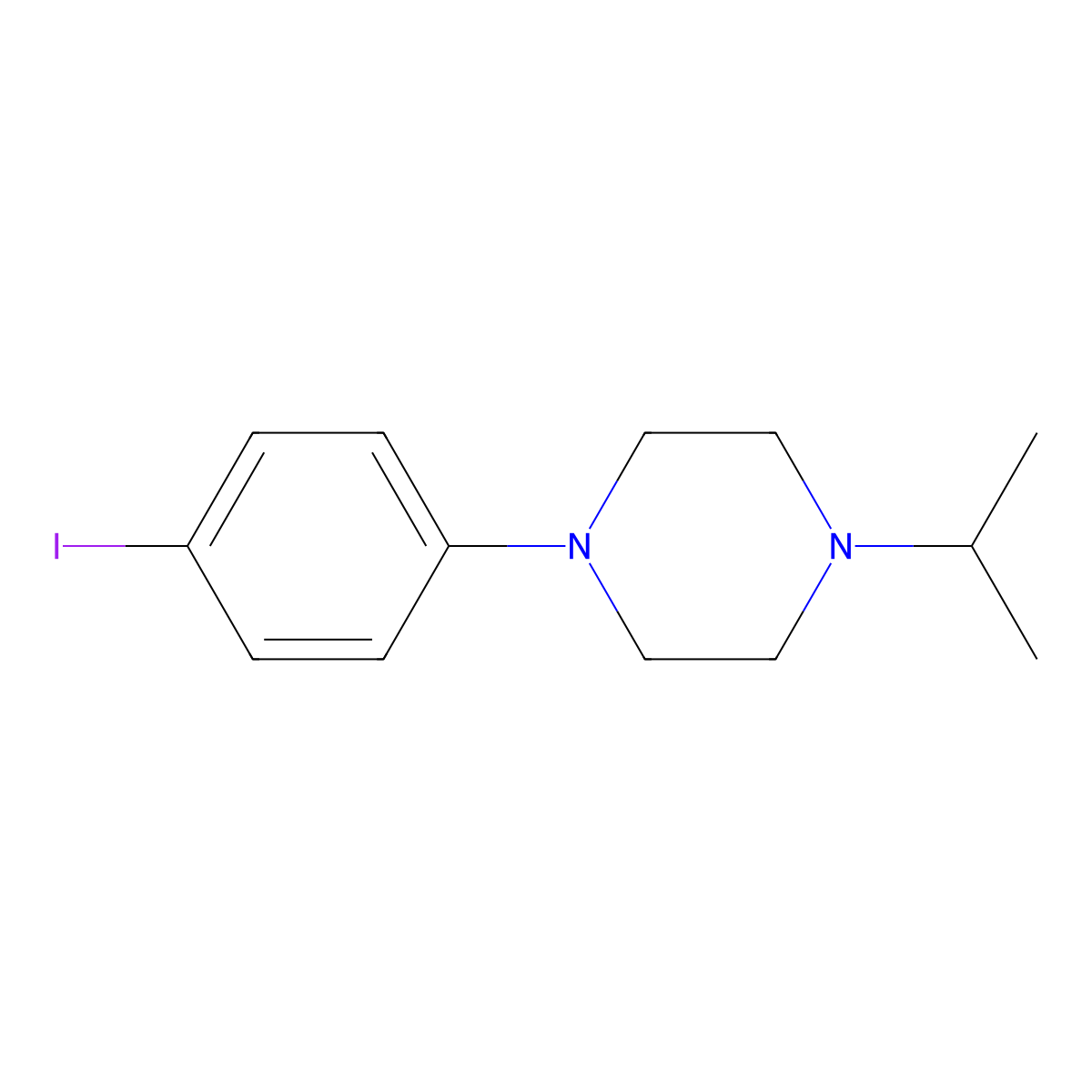 1-(4-Iodophenyl)-4-isopropylpiperazine molecular structure, CAS 1244855-50-2
