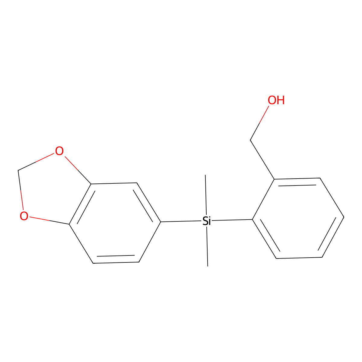 2-(1,3-Benzodioxol-5-yldimethylsilyl)benzenemethanol molecular structure, CAS 1244855-75-1