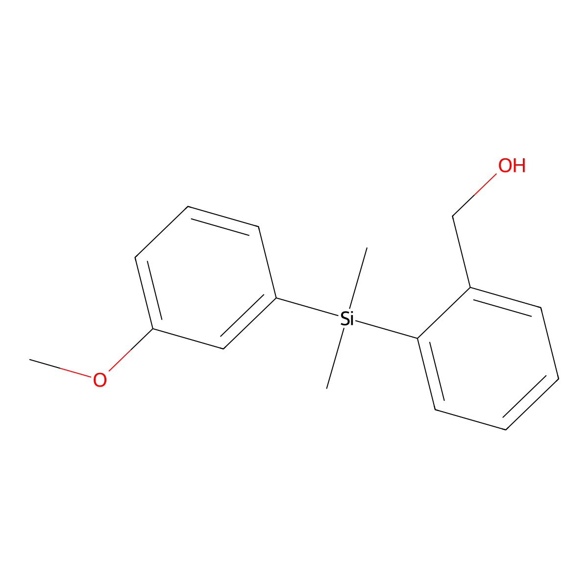 (2-((3-Methoxyphenyl)dimethylsilyl)phenyl)methanol molecular structure, CAS 1244855-82-0