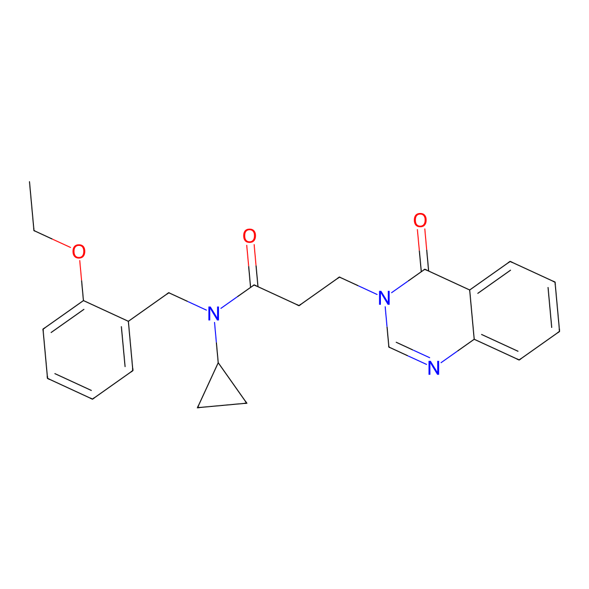 N-Cyclopropyl-N-[(2-ethoxyphenyl)methyl]-4-oxo-3(4H)-quinazolinepropanamide molecular structure, CAS 1244856-12-9