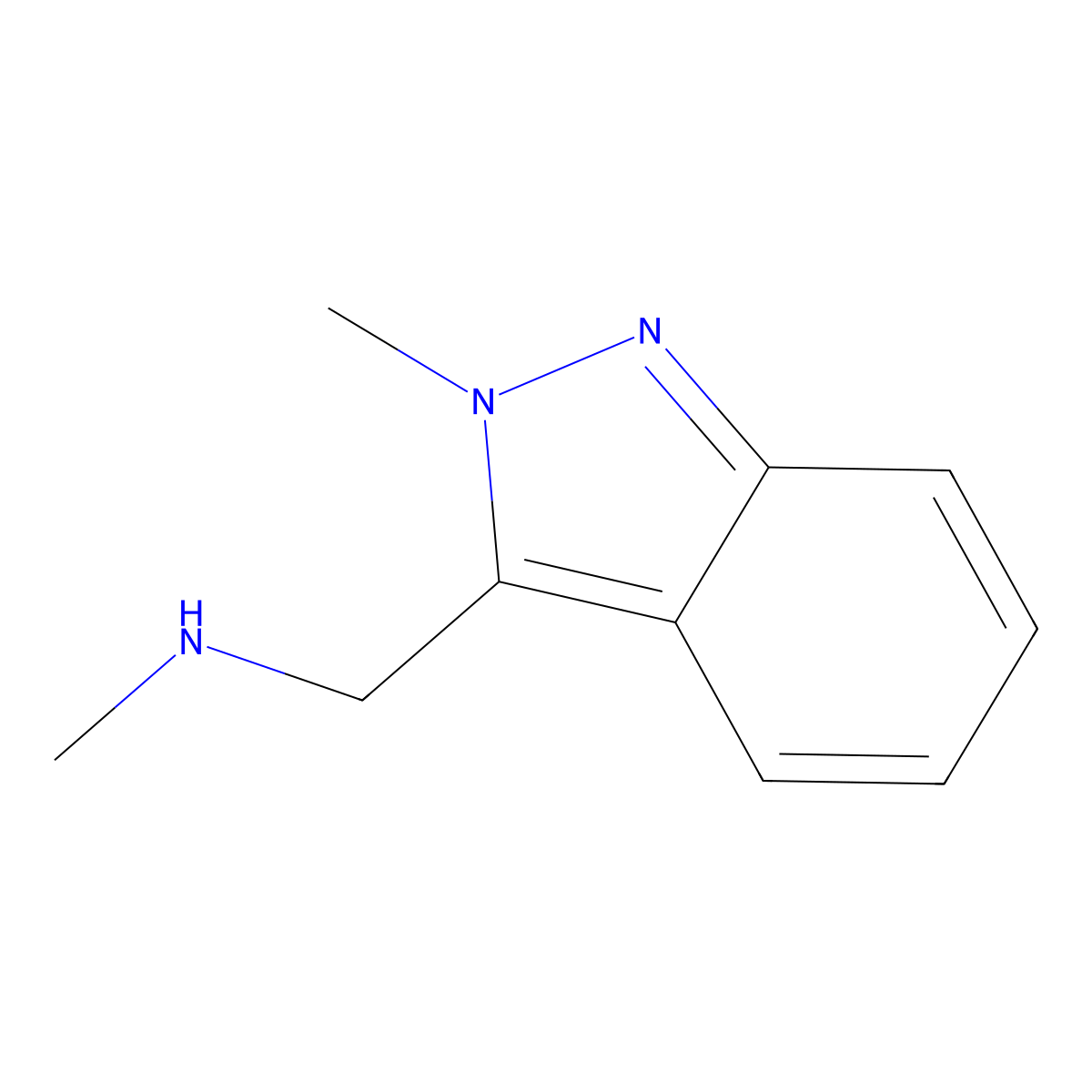methyl[(2-methyl-2H-indazol-3-yl)methyl]amine molecular structure, CAS 124491-37-8