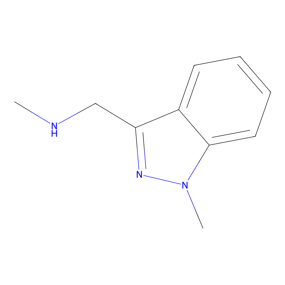 N-Methyl-N-[(1-methyl-1H-indazol-3-yl)methyl]amine molecular structure, CAS 124491-38-9