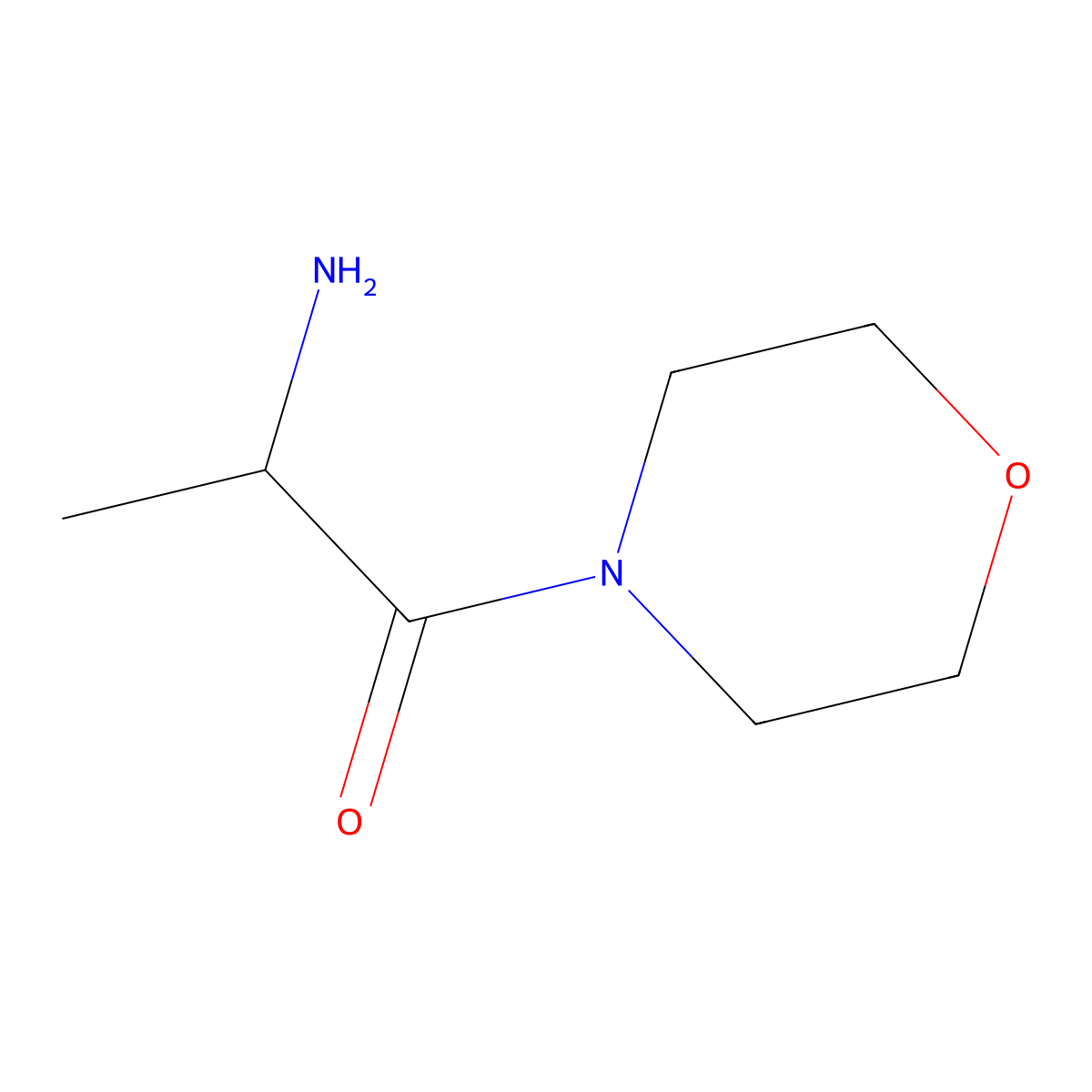 2-Amino-1-(4-morpholinyl)-1-propanone molecular structure, CAS 124491-97-0