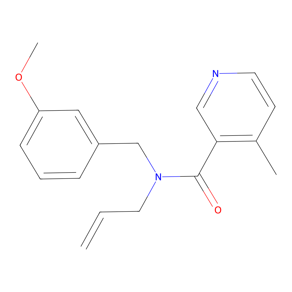 N-allyl-N-(3-methoxybenzyl)-4-methylnicotinamide molecular structure, CAS 1244911-66-7